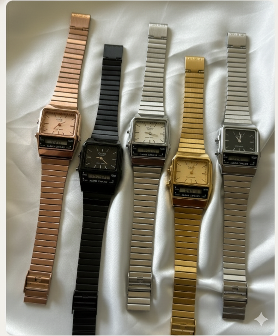 Vintage AQ800 Unisex (Analog Digital Watch)