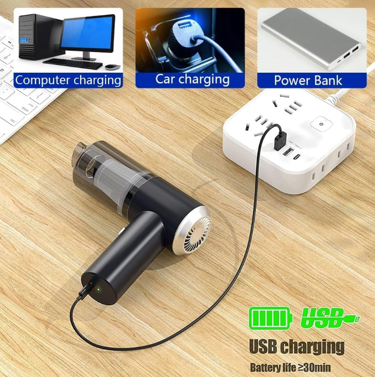 Mini Car Vacuum Cleaner (Rechargeable)