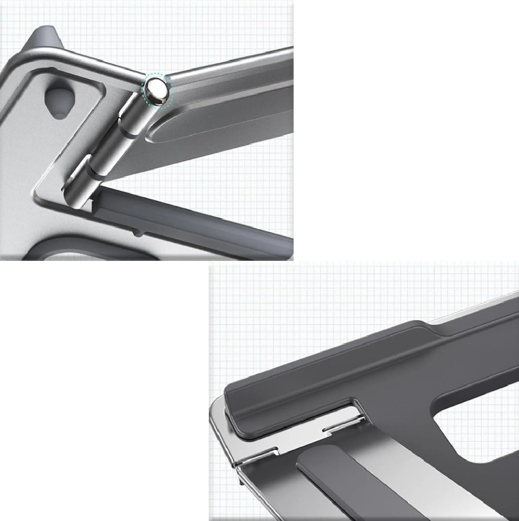 Slim Aluminum Alloy & Metal Foldable Laptop & Tablet Stand