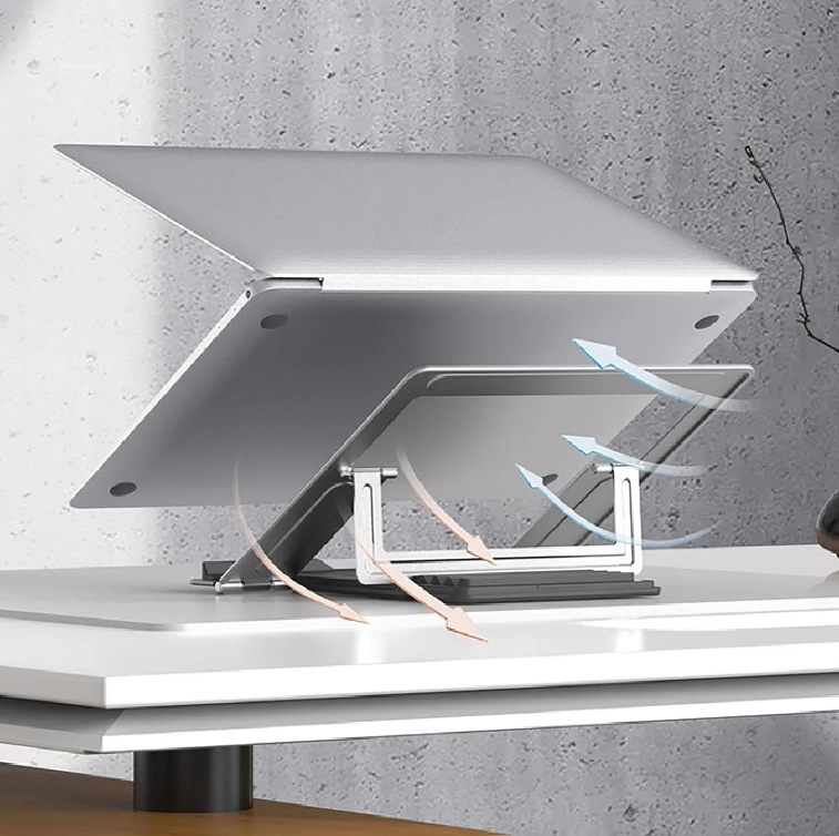 Slim Aluminum Alloy & Metal Foldable Laptop & Tablet Stand