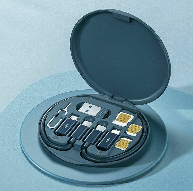 Data Cable Set Storage Box - Mobile Phone Holder