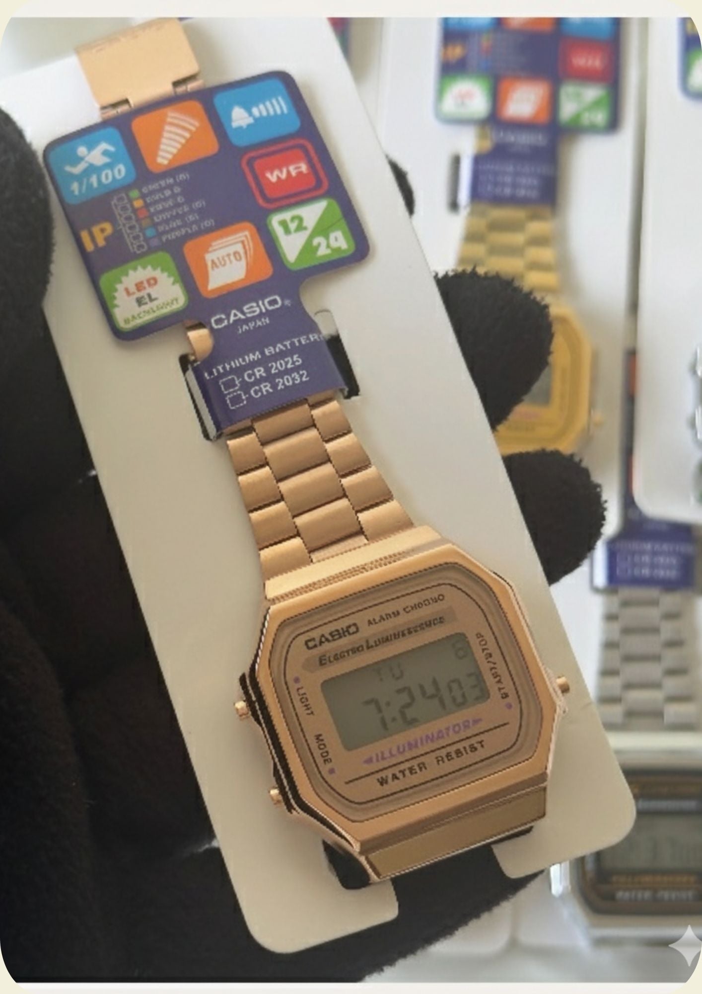 Vintage A168 Rose Gold (Digital Watch)