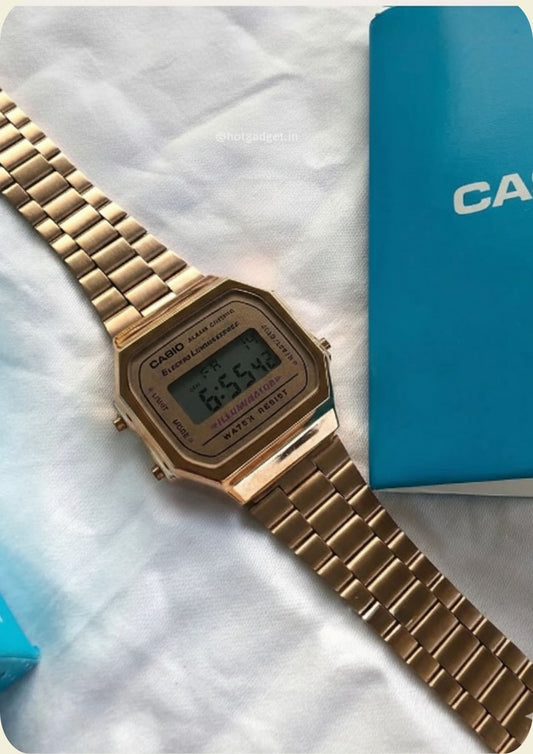 Vintage A168 Rose Gold (Digital Watch)