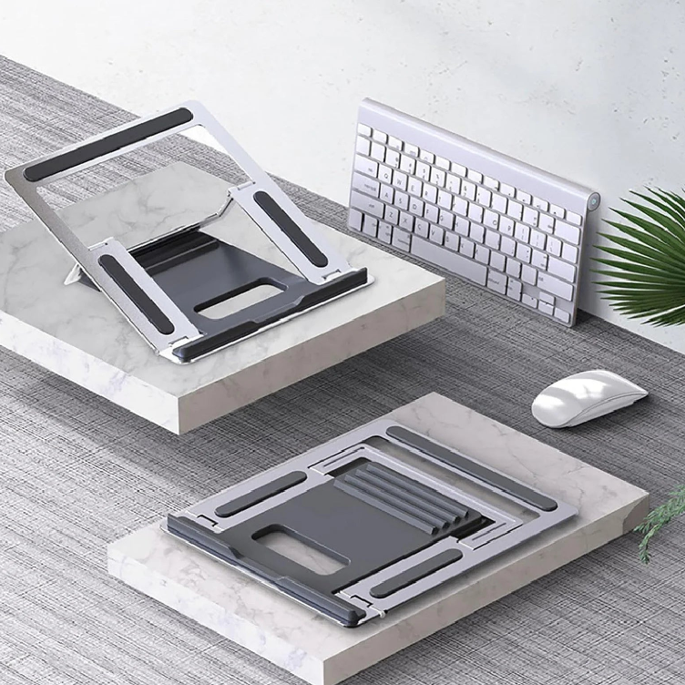 Slim Aluminum Alloy & Metal Foldable Laptop & Tablet Stand