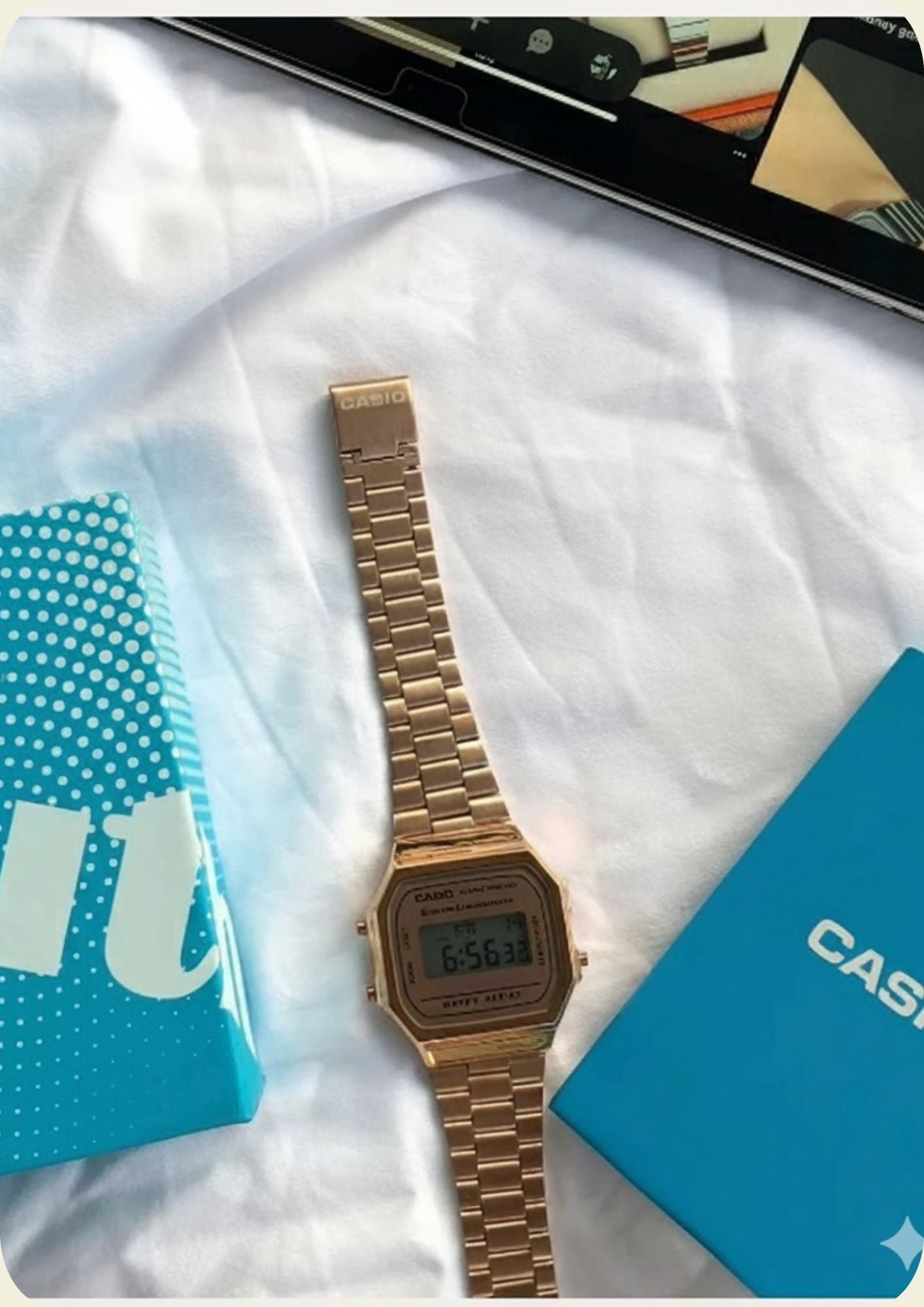 Vintage A168 Rose Gold (Digital Watch)