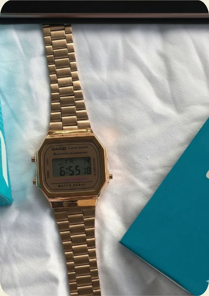 Vintage A168 Rose Gold (Digital Watch)