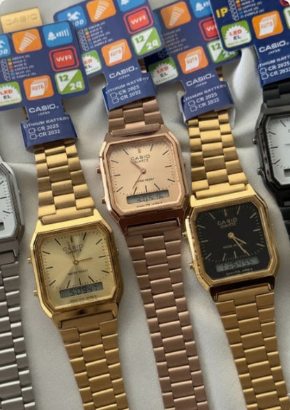 Vintage AQ230 Unisex (Analog Digital Watch)